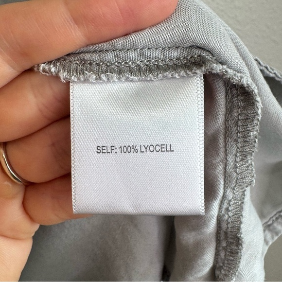 Jane and Delancey Blouse 1X Gray Boho Flowy Sleeve High Low Casual Minimal - Picture 4 of 7